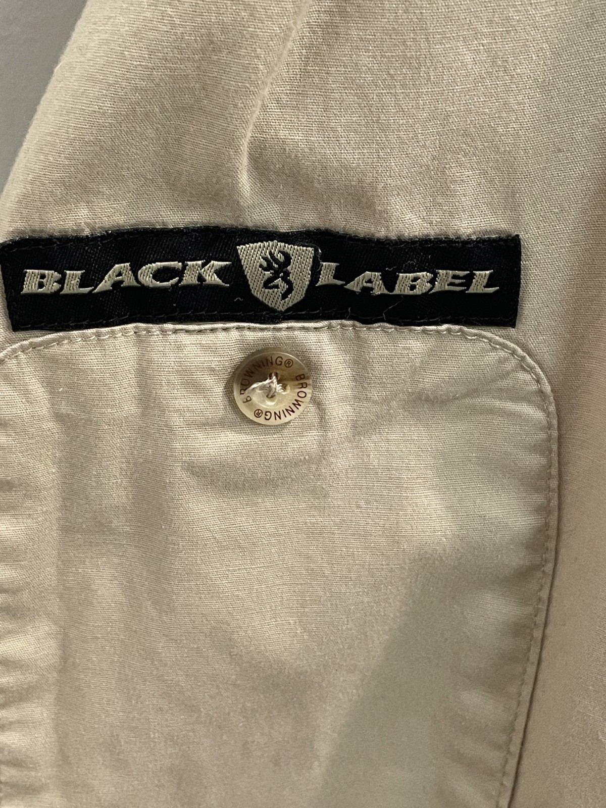 Browning BLACK LABEL Tactical Shirt Men XL Khaki Hunting Button Up Utility thumbnail 6