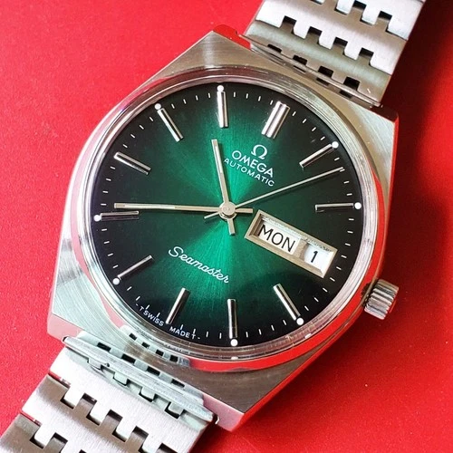 VINTAGE 1980  MEN  OMEGA  SEAMASTER  CAL  1020  AUTOMATIC   DAY  DATE  SERVICED