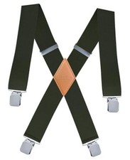 Heavy Duty Mens Suspenders.X-Shaped 2 Wide Strong Clips Suspenders For Black