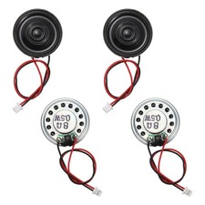 4Pcs, 8 Ohm Small Speaker 0.5W 27mm OD Metal Shell Round Magnet Tiny Speaker