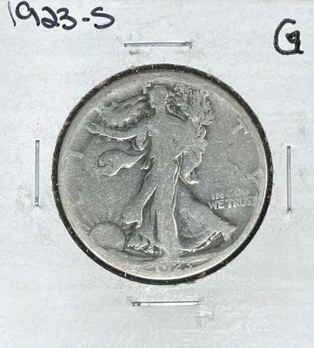 1923-S  WALKING LIBERTY SILVER HALF DOLLAR  ~ GOOD ~ NICE COIN ~ 90% SILVER