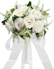 Wedding Bouquets for Bride Bridesmaid Bouquet Ivory Bridal Bouquet Artificial Ro