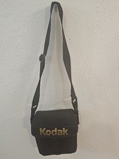 Vintage Kodak Camera Case, Black Shoulder Bag with Logo and Detachable Strap