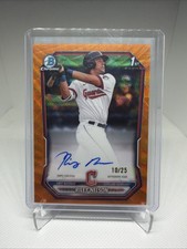 2026 Bowman Riley Nelson Chrome Auto Orange Wave Refractor /25 1st Prospect