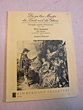 Vecchie Note Chitarra Guiseppe Antonio Brescianello Tre Sonate Siegfried Behrend