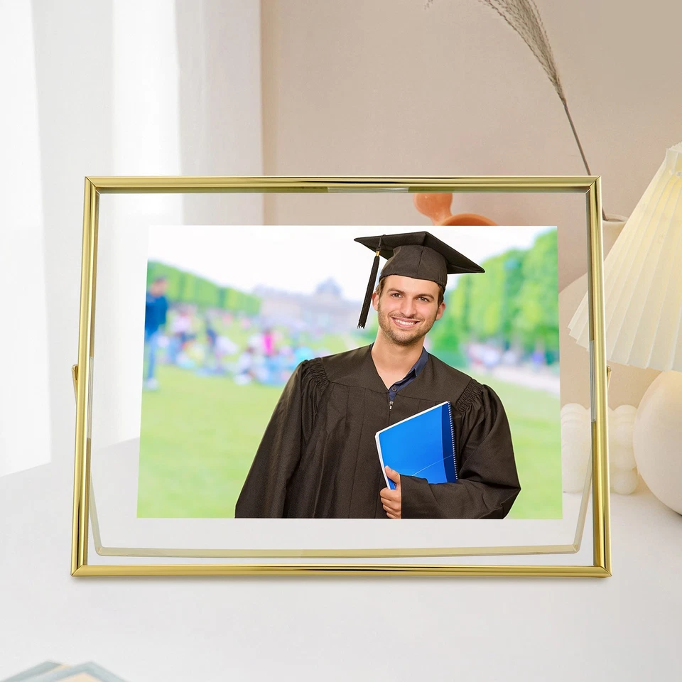 Marco de fotos flotante AhaGo, horizontal, juego de 2, para 7x9, 6x8, 5x7, 4x6, 3,5x5 Foto 3 de 4