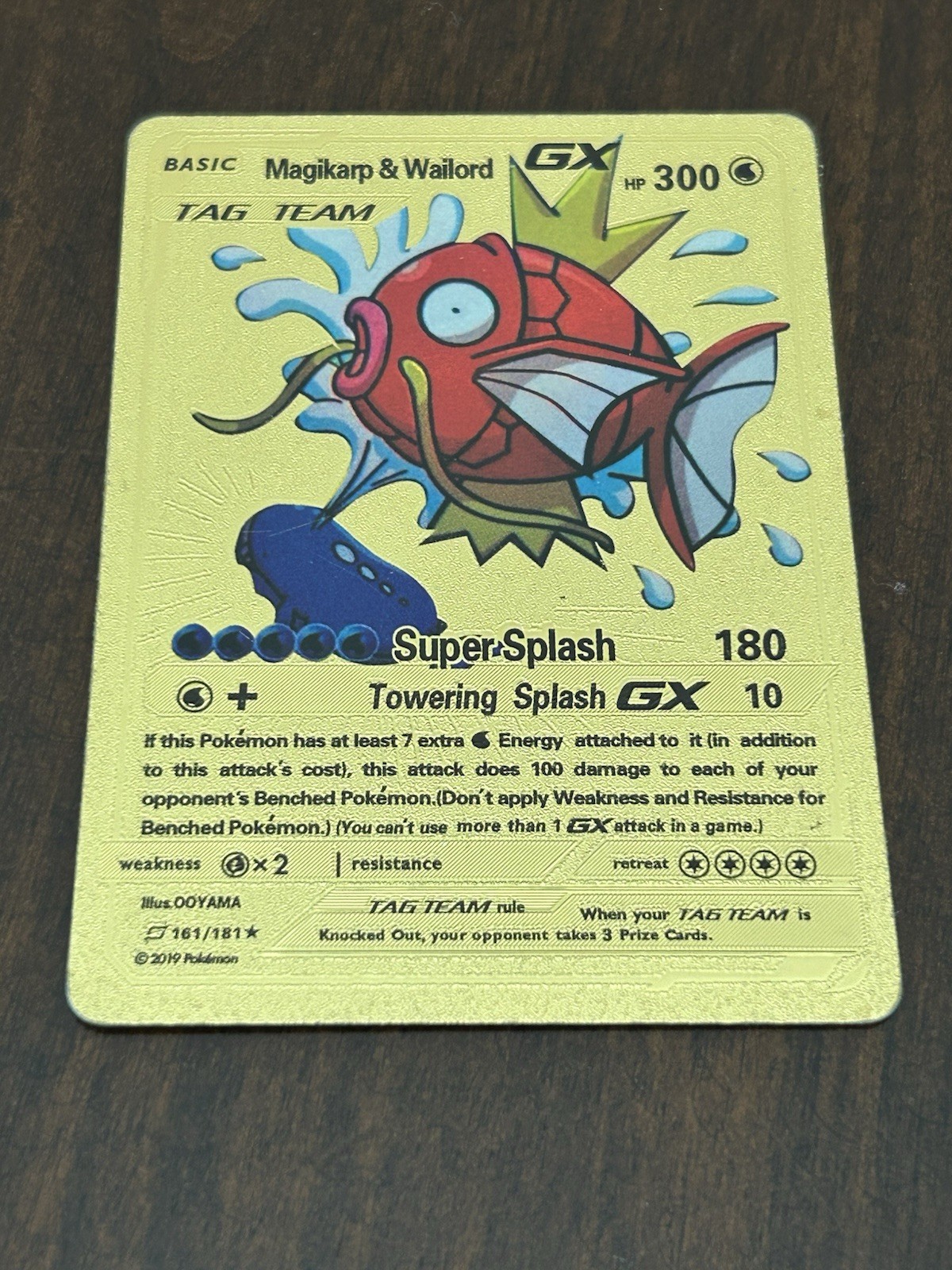 Pokémon Magikarp Wailord GX Gold 161/181 NM Ultra Rare Team Up