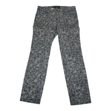 Etcetera Tweed Print Slim Leg Career Pants Gray Textured Women’s Sz 2