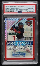 2024 Prospect Edition Red Power Prizm Signatures 4/99 Angel Martinez Auto 8d2