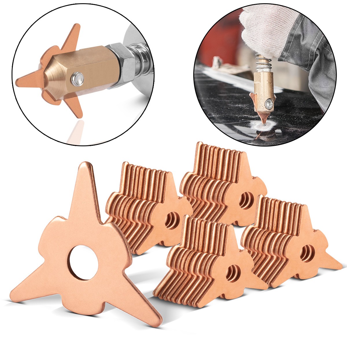STAHLWERK Dent removal stars set of 40 dent removal spotters Smart Repair