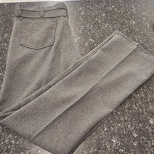 Vintage Wrangler Gray Polyester Pants 82HG 36x34 Made In USA