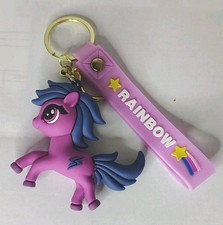 Unicorn Keychain Bag/Backpack Charm New Purple