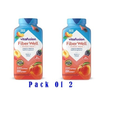 #ad 2 PACK Vitafusion Fiber Well Gummies 220 Count {Total 440 Gummies} NEW $49.99