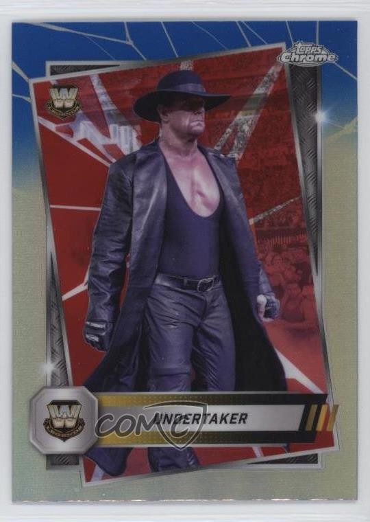2025 Topps Chrome WWE Red & Blue Refractor Undertaker #21 jc3