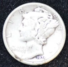 1928-S VERY GOOD-FINE Mercury Dime, 90% SILVER!