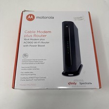 Motorola MG7550 16x4 Cable Modem AC1900 WiFi Router Open Box w/Docs  Cables