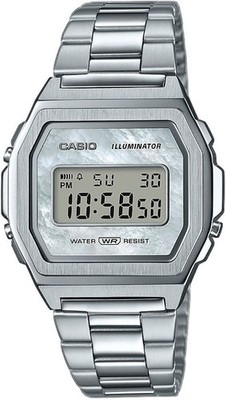 Casio Casio Collection Silber Damen Armbanduhr A1000D-7EF
