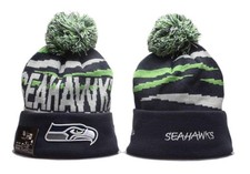 Seattle Seahawks NFL Adult Cuffed Winter Knit Hat Beanie Fleece Lined