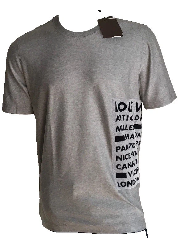 LOUIS VUITTON ロゴ刺繍 Tシャツ グレー　希少XL 正規品 Louis Vuitton Gray T-Shirts for Men for sale | eBay