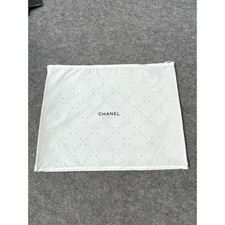 Authentic Chanel White Large Dust/Garment Zipper Bag 18"x14"