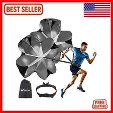 Unleash Your Speed: 56-Inch Adjustable Resistance Parachute for Explosive Pow...