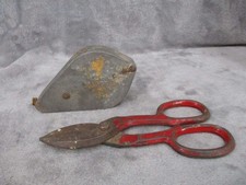 STRAIT-LINE Tin Snips Metal Shears with Plumb Bob Weight Vintage Tool Set VTG