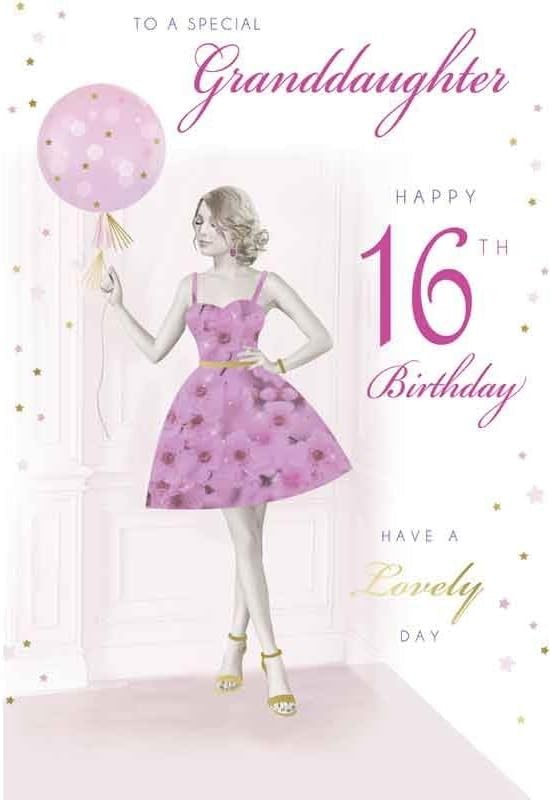 Granddaughter 16th Birthday Card. 23x15cm