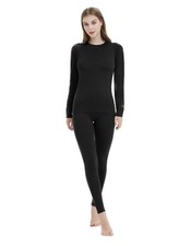 Womens 100 Merino Wool Base Layer Sets for Ski Lightweight Thermal Underwear...