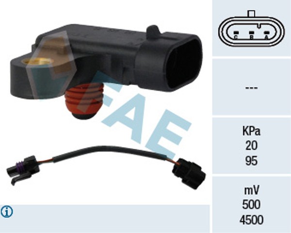 Sensor Saugrohrdruck FAE 15122 FüR Opel Chevrolet L07 Daewoo Captiva Antara 4X4-image