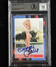 Brandi Love Signed Custom Trading Card Beckett Encapsulated Autograph Grade 10