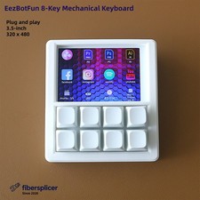 EezBotFun 8-Key Mechanical Keyboard Macro Keyboard Console Screen Controller