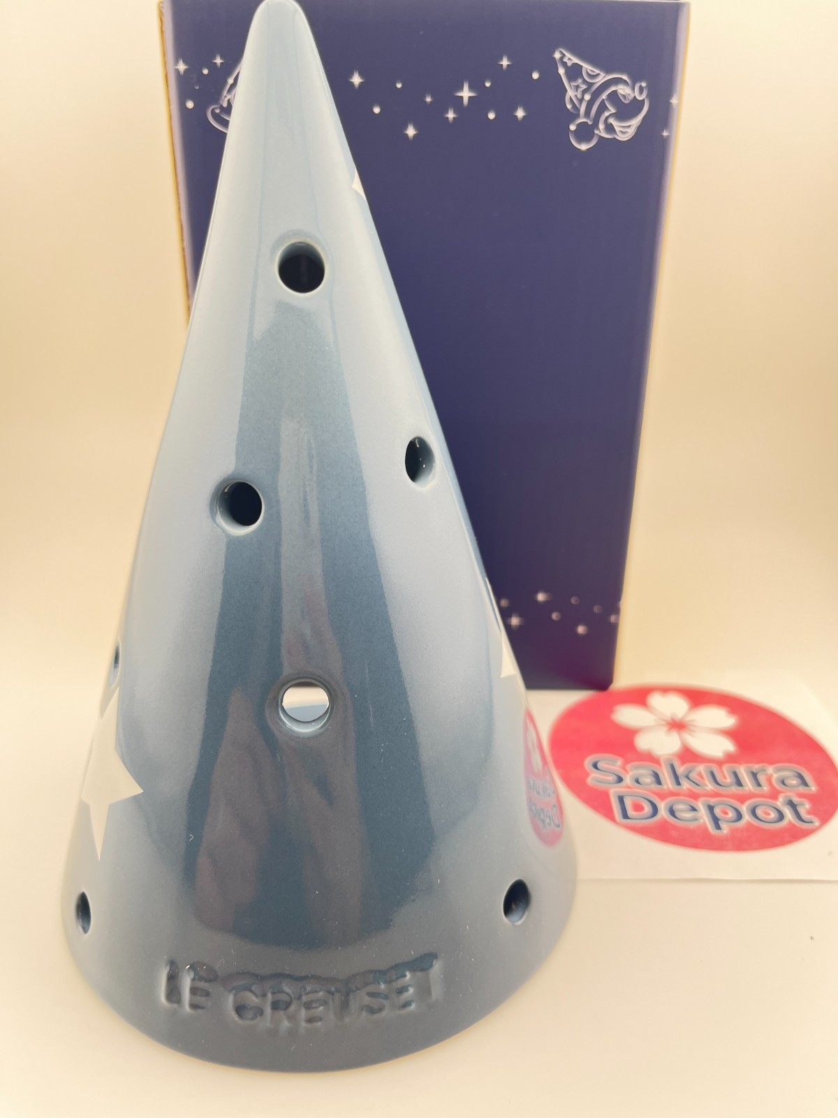 Le Creuset Disney Mickey Sorcerer Hat Candle Stand Stoneware Christmas Gift  New