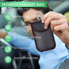 Faraday Bag Key Protector Signal Blocking RFID Pouch For Key Fob Anti-Theft Car