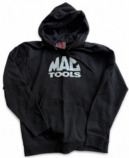 MAC Tools Men's Black Pullover Hoodie M Graphic Logo Pockets Drawstring