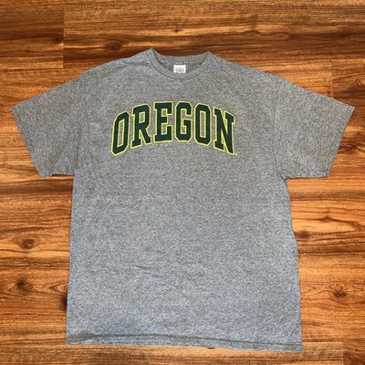 Vintage Oregon Ducks Shirt Mens XL Gray NCAA Football Crewneck Short Sleeve