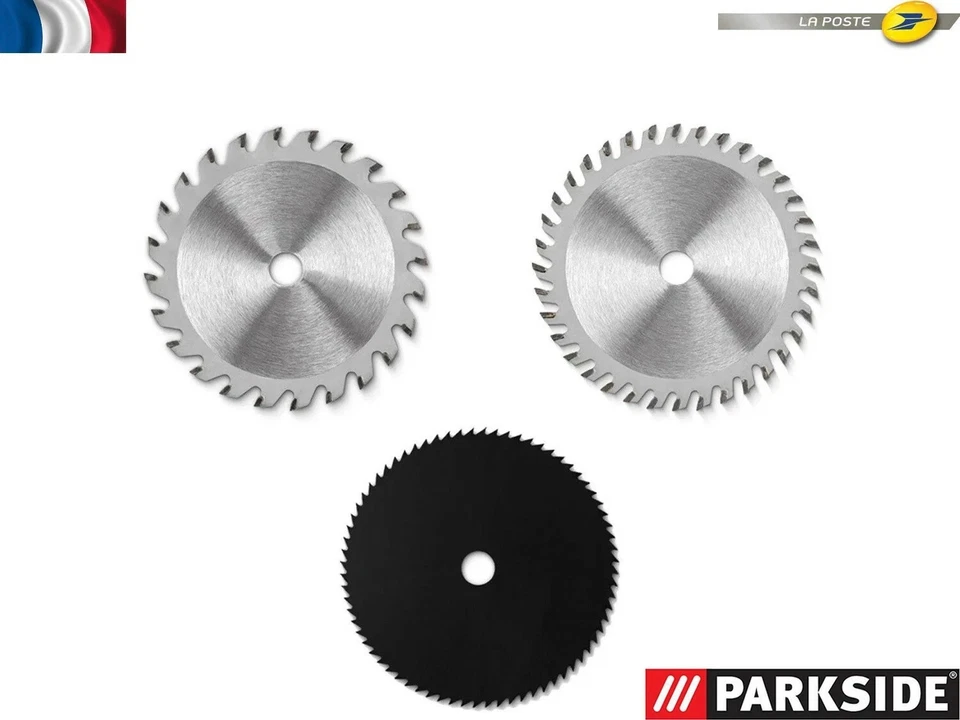 PARKSIDE® 3 lames de scie circulaire 85mm PHKSA 12 A2 PHKSA 12 A1 bois métal pla - Photo 1/1
