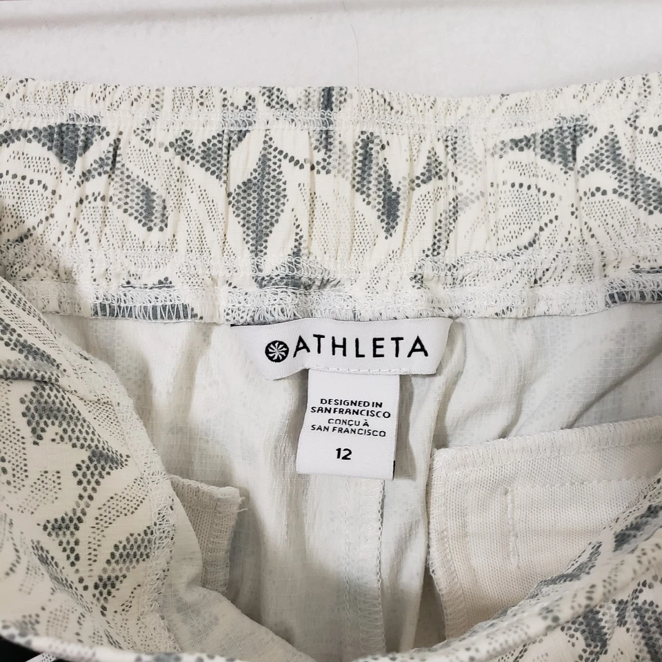 Athleta Trekkie 可调式远足裤腰带女式 12 Ethereal Bloom 拉链 — 第 2/4 张图片
