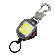 Outdoor Retractable LED Keychain Flashlight 300 Lumens Work Light with Key Ring
