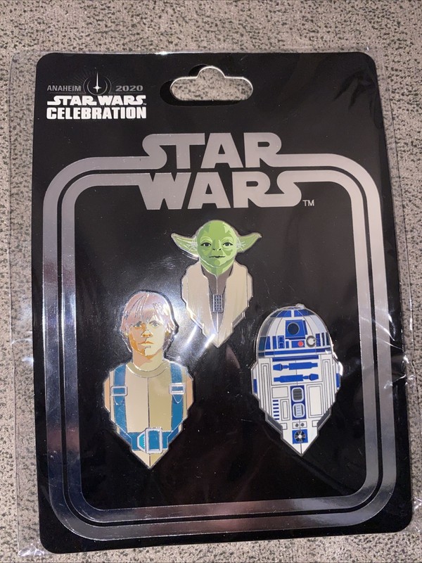 Star Wars Celebration 2020 Pin Set Luke Yoda R2-D2