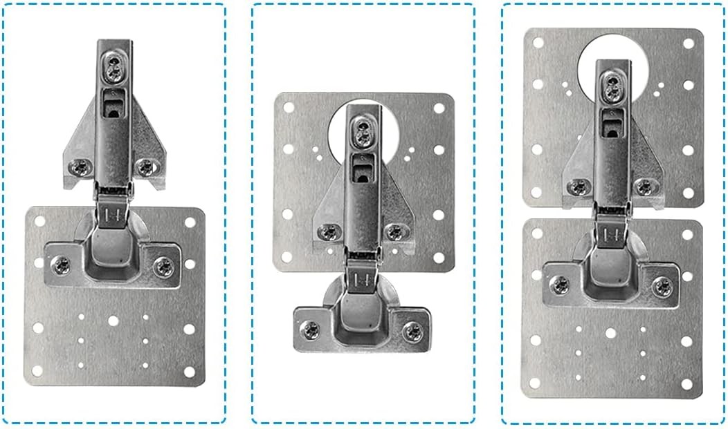 No Profit 4x/8x Hinge Repair Plate Stainless Steel Bracket Kit 3.54 x 3.54inches