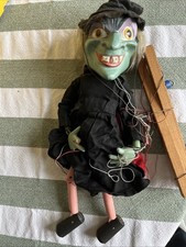Vintage Pelham puppet green Witch