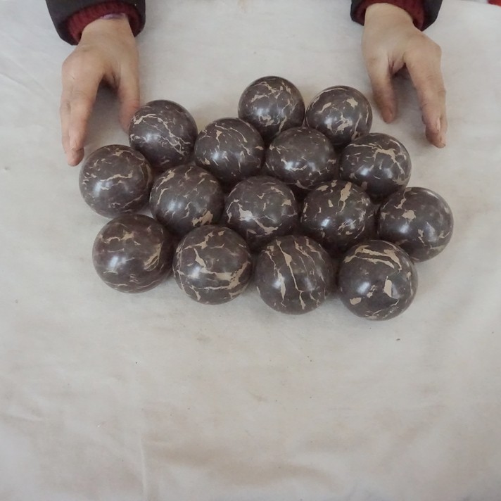 9.6LB 15Pcs Natural Grey Camouflage Jasper Crystal Sphere Ball Healing 57mm