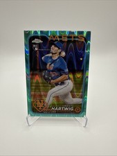 2024 Topps Chrome Grant Hartwig Aqua RayWave RC /199 FIRST ON PRINT #45
