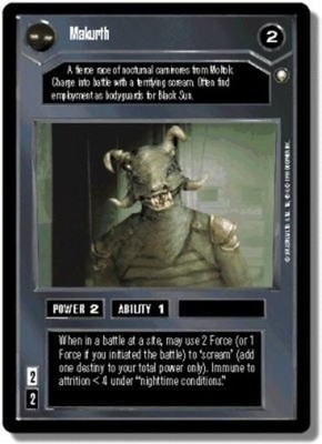 Makurth Star Wars CCG Decipher Special Edition