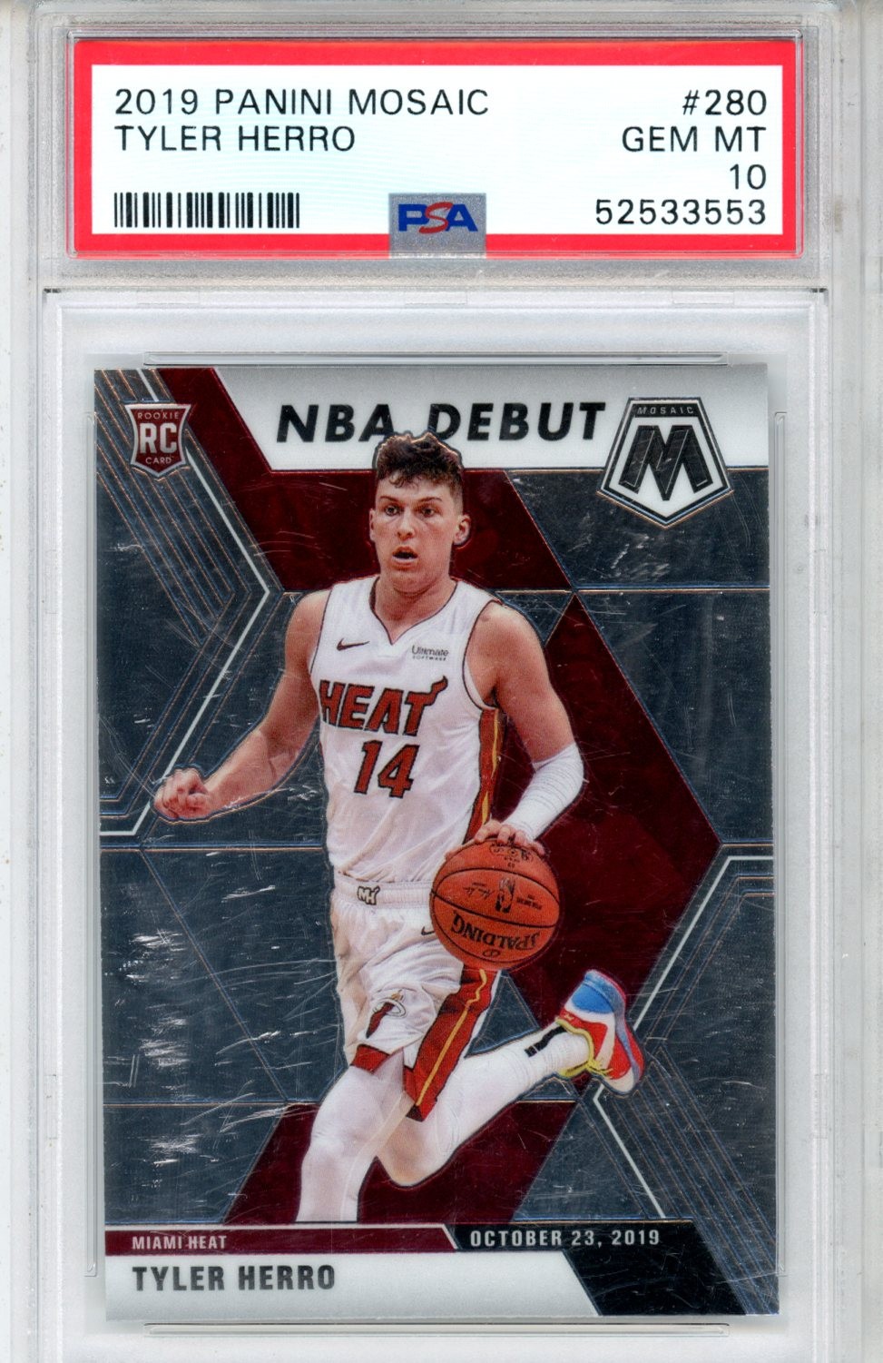 2019 Panini Mosaic Tyler Herro #280 PSA 10