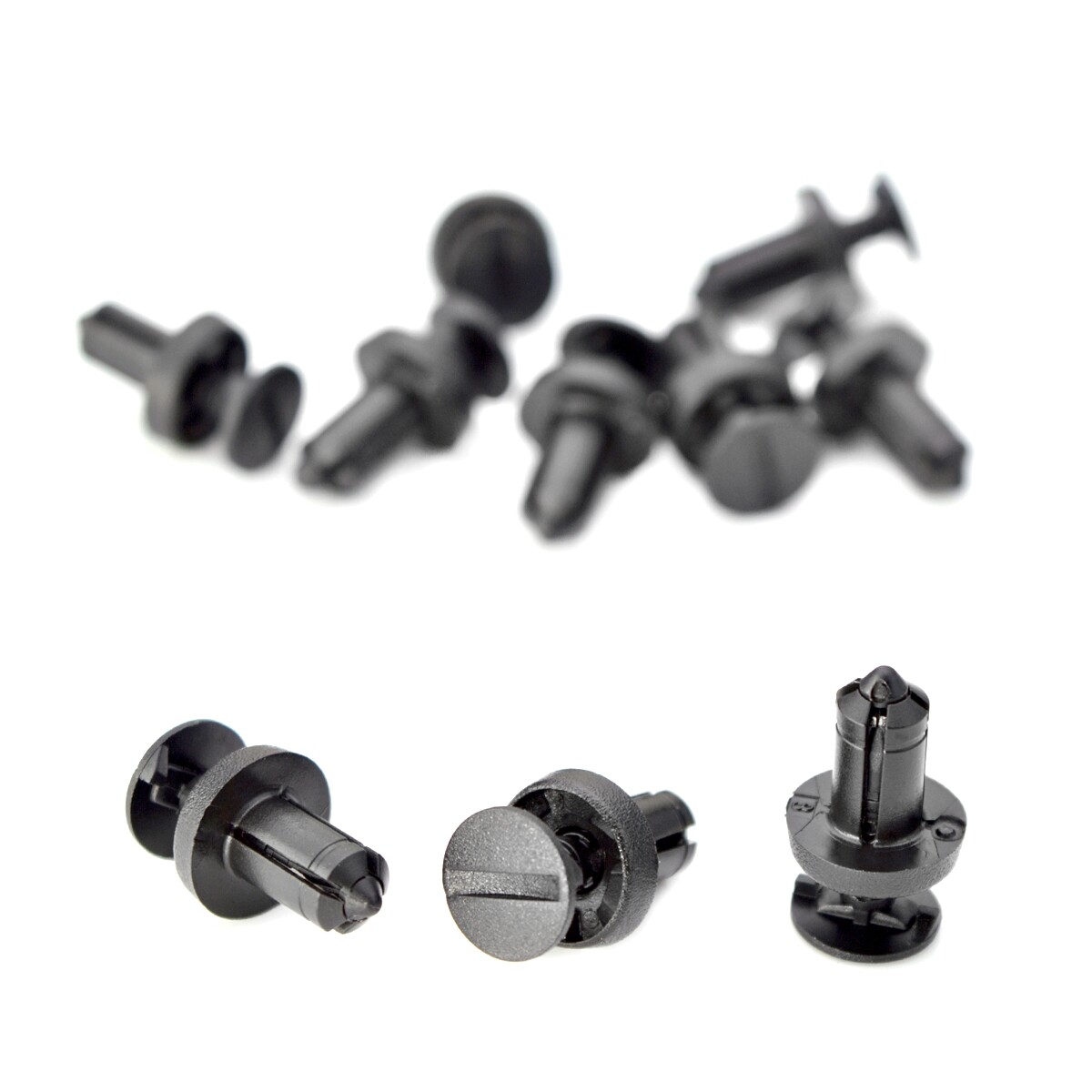 10x VVO Front Bumper Mounting Clips – For Volvo, OEM 3541113, Black Plastic