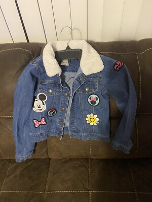 Girls Disney Minnie Mouse Jean Jacket Size 7/8 (5YT)