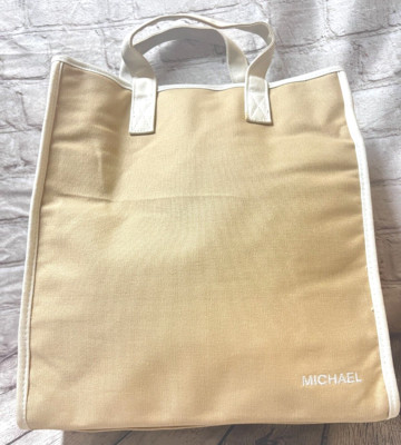 MICHAEL KORS MICHAEL RECTANGLE  BEIGE TOTE BAG NEW