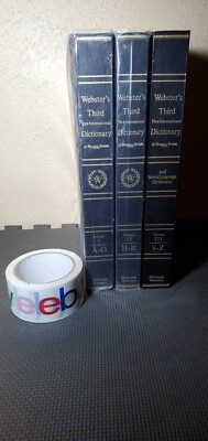 Complete  Set Webster's 3rd New International Dictionary Unabridged 7 Language  