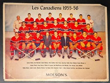 1955-56 Montreal Canadiens Stanley Cup Champions Team Photo Molson Breweries 